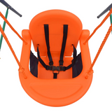 vidaXL Toddler Swing Set with Safety Harness Orange