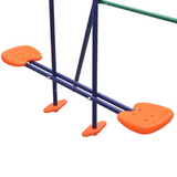 vidaXL Swing Set with Slide and 3 Seats Orange - Outdoor Playset for Children