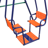 vidaXL Swing Set with 5 Seats Orange - Outdoor Play Equipment for Kids