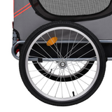 vidaXL Pet Bike Trailer Red and Black - Sturdy, Water Resistant, and Convenient