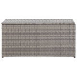 vidaXL Patio Storage Box Poly Rattan 39.4"x19.7"x19.7" Gray - Outdoor Furniture Storage Organizer