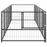 vidaXL Dog Playpen Black 53.8 ft² Steel - Durable Outdoor Play Paradise for Dogs