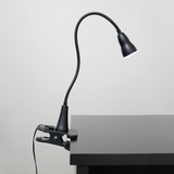 1W LED Gooseneck Clip Light Desk Lamp, Black - Stylish & Functional