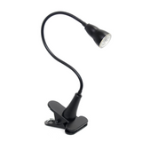 1W LED Gooseneck Clip Light Desk Lamp, Black - Stylish & Functional