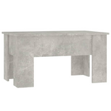 vidaXL Coffee Table Concrete Gray 31.1"x19.3"x16.1" Engineered Wood - Modern Lift-Top Design - Hidden Storage Compartment - Versatile and Space-Saving