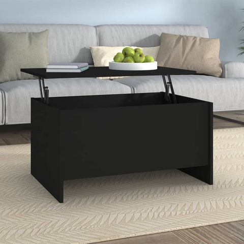 vidaXL Coffee Table Black 31.5"x21.9"x16.3" Engineered Wood - WhatYouNeedSales