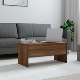 vidaXL Coffee Table Brown Oak 40.2"x19.9"x18.3" Engineered Wood - Premium Quality, Ample Storage Space, Liftable Design