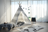 Canvas Play Tent - Teepee Playhouse | High-Quality Materials | Easy Setup