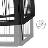 vidaXL 40-Panel Dog Playpen Black 39.4"x19.7" Powder-coated Steel - Sturdy and Spacious Dog Kennel