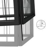 vidaXL 28-Panel Dog Playpen Black 39.4"x19.7" Powder-coated Steel