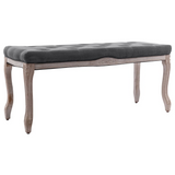 vidaXL Bench Linen Solid Wood – Dark Gray - Antique Charm and Comfortable Seating