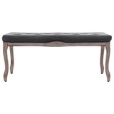 vidaXL Bench Linen Solid Wood – Dark Gray - Antique Charm and Comfortable Seating