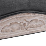 vidaXL Bench Linen Solid Wood – Dark Gray - Antique Charm and Comfortable Seating