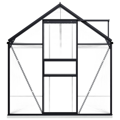 vidaXL Greenhouse with Base Frame Anthracite Aluminum - Protect Your Plants from the Cold