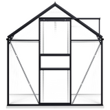 vidaXL Greenhouse with Base Frame - Anthracite Aluminum - 38.9 ft²