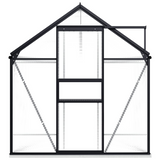 vidaXL Greenhouse with Base Frame Anthracite Aluminum 51.1 ft² - Protect Your Plants with Style