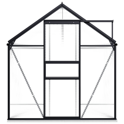 vidaXL Greenhouse with Base Frame Anthracite Aluminum 51.1 ft² - Protect Your Plants with Style