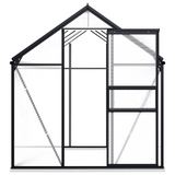 vidaXL Greenhouse with Base Frame Anthracite Aluminum 51.1 ft² - Protect Your Plants with Style