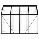 vidaXL Greenhouse with Base Frame Anthracite Aluminum 51.1 ft² - Protect Your Plants with Style