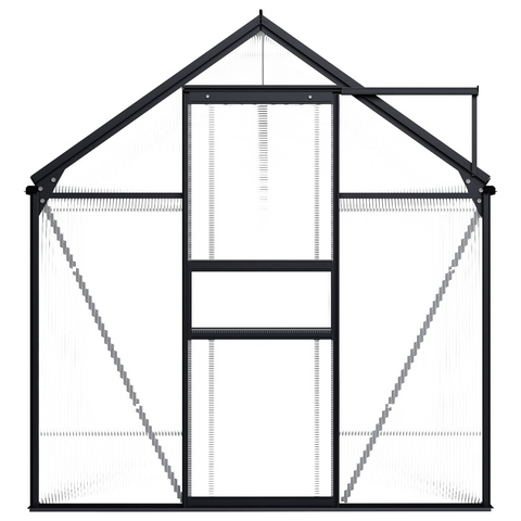 vidaXL Greenhouse Anthracite Aluminum 63.4 ft²