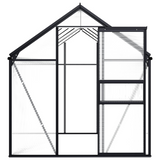 vidaXL Greenhouse Anthracite Aluminum 63.4 ft²