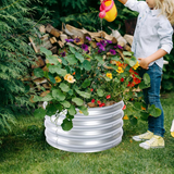 24in Round Galvanized Steel Raised Garden Bed - Durable and Easy to Manage