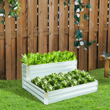 2-Tier Rectangular Galvanized Steel Raised Garden Bed - Create a Beautiful and Unique Garden