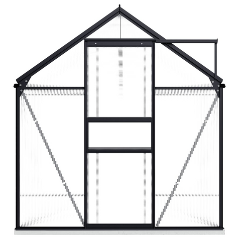 vidaXL Greenhouse with Base Frame Anthracite Aluminum 63.4 ft²