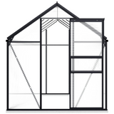 vidaXL Greenhouse with Base Frame Anthracite Aluminum 63.4 ft²