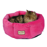 Armarkat Pet Bed Model C03CZ Pink - Luxe Velvet, Waterproof Base