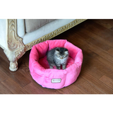 Armarkat Pet Bed Model C03CZ Pink - Luxe Velvet, Waterproof Base