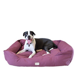 Armarkat D01FJH-X Extra Large Burgundy Bolstered Pet Bed - Waterproof, Machine Washable