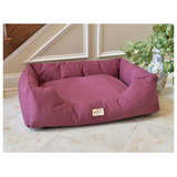 Armarkat D01FJH-X Extra Large Burgundy Bolstered Pet Bed - Waterproof, Machine Washable