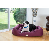 Armarkat D01FJH-X Extra Large Burgundy Bolstered Pet Bed - Waterproof, Machine Washable