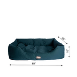 Armarkat Model D01FML-X Extra Large Laurel Green Bolstered Pet Bed - Waterproof, Machine Washable, Maximum Comfort