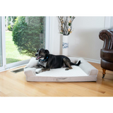 New Armarkat Model D07B Ivory & Beige Medium Bolstered Pet Bed with Memory Foam