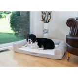 New Armarkat Model D07B Ivory & Beige Medium Bolstered Pet Bed with Memory Foam