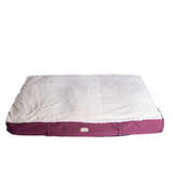 Armarkat Model M02HJH/MB-M Medium Pet Bed Mat with Poly Fill Cushion in Burgundy & Ivory