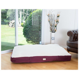 Armarkat Model M02HJH/MB-M Medium Pet Bed Mat with Poly Fill Cushion in Burgundy & Ivory