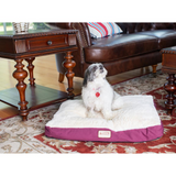 Armarkat Model M02HJH/MB-M Medium Pet Bed Mat with Poly Fill Cushion in Burgundy & Ivory