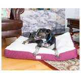 Armarkat Model M02HJH/MB-L Large Pet Bed Mat with Poly Fill Cushion in Ivory & Burgundy