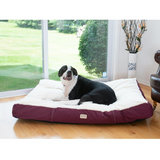 Armarkat Model M02HJH/MB-X Extra Large Pet Bed Mat with Poly Fill Cushion in Burgundy & Ivory