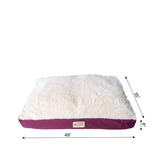 Armarkat Model M02HJH/MB-X Extra Large Pet Bed Mat with Poly Fill Cushion in Burgundy & Ivory