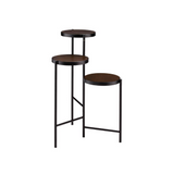 Namid Black Plant Stand | Multi-Tiered Plant Stand with 3 Open Storage Compartments