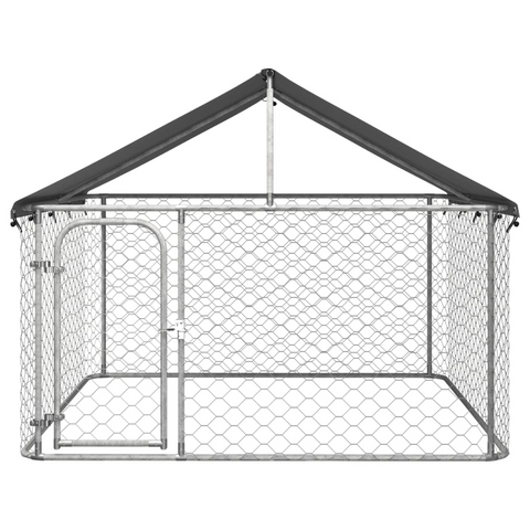 vidaXL Outdoor Dog Kennel with Roof 78.7"x78.7"x59.1"