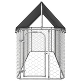 vidaXL Outdoor Dog Kennel with Roof 157.5"x39.4"x59.1" - Provide Safety, Security, and Comfort for Your Puppy