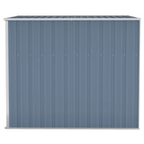 vidaXL Wall-mounted Garden Shed Gray 46.5"x76.4"x70.1" Galvanized Steel