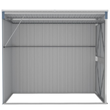 vidaXL Wall-mounted Garden Shed Gray 46.5"x76.4"x70.1" Galvanized Steel