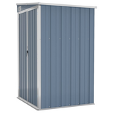 vidaXL Wall-mounted Garden Shed Gray 46.5"x39.4"x70.1" Galvanized Steel