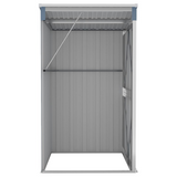 vidaXL Wall-mounted Garden Shed Gray 46.5"x39.4"x70.1" Galvanized Steel